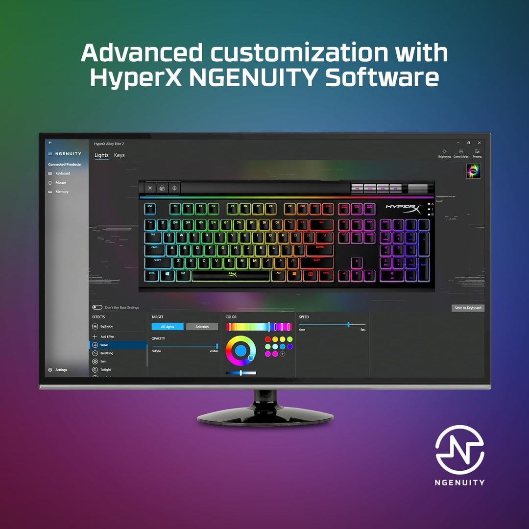 HyperX Alloy Elite 2 – Mechanische Gaming-Tastatur, Software-gesteuerte Beleuchtung und Makroanpassu