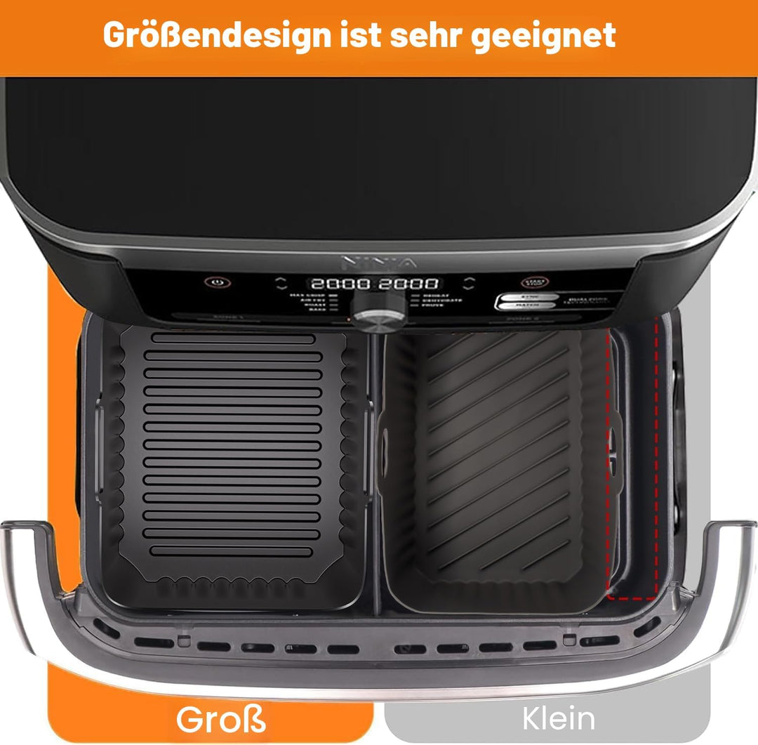 Heissluftfritteuse Zubehör für Ninja Af500DE 10,4L, Silikonform für Heissluftfritteuse 3 Stück Air F