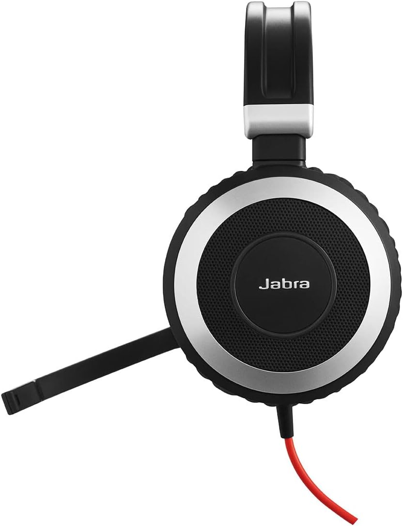 Jabra Evolve 80 UC Stereo Over-Ear Headset - Unified Communications zertifizierte Kopfhörer mit akti