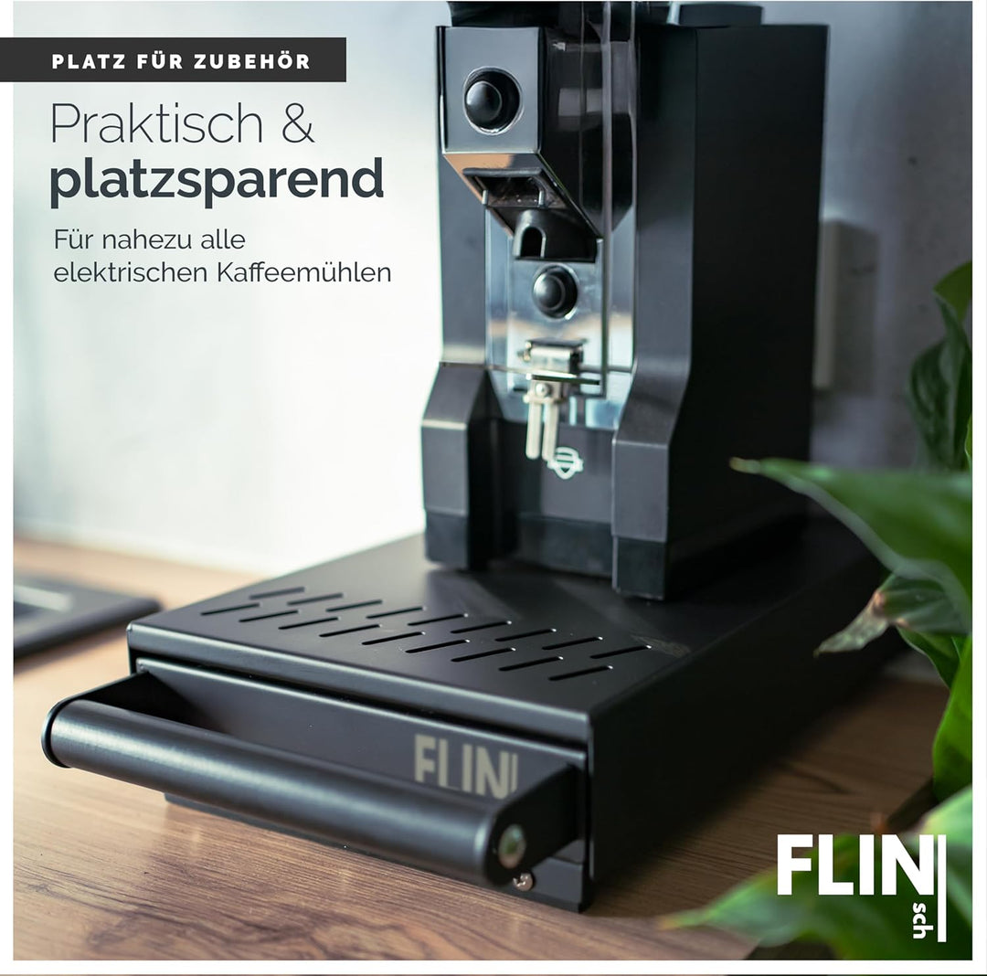 Flinsch Kaffee Abklopfbehälter - Sudschublade für Espresso Siebträgermaschinen in matt schwarz aus h
