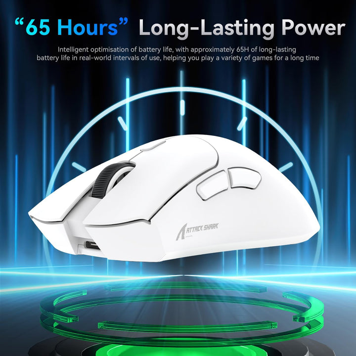 ATTACK SHARK R1 59g Superlight Maus, PixArt PAW3311 Gaming-Sensor, BT/2,4G kabellose/kabelgebundene