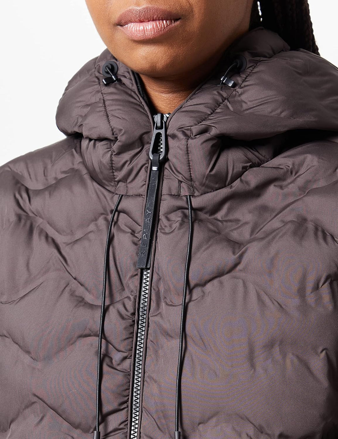 Replay Damen Übergangsjacke, 610 Chocolate