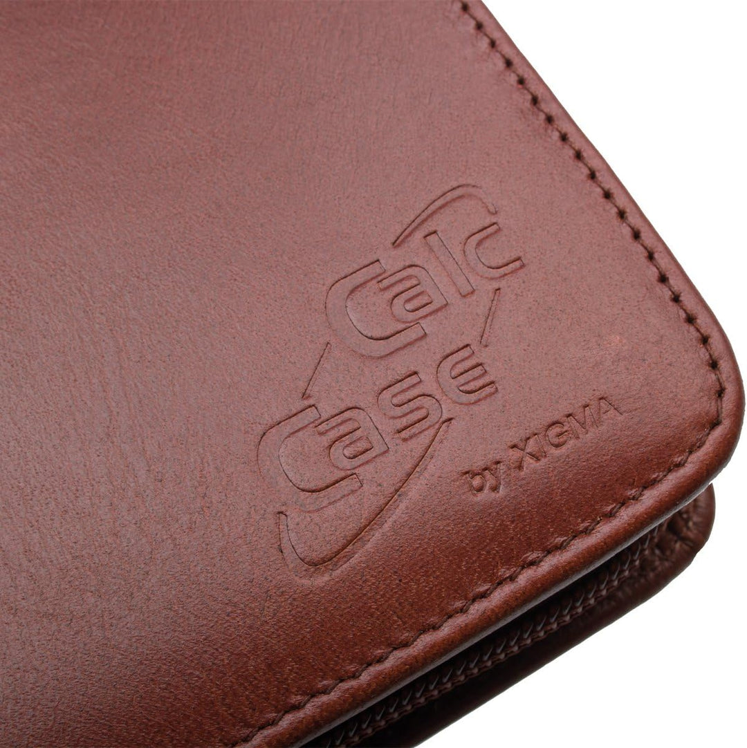 CalcCase Original Schutztasche Executive - Schutztasche für Grafikrechner aus braunem Rindsleder, ed