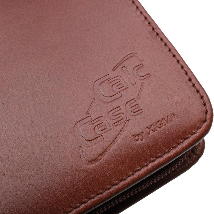 CalcCase Original Schutztasche Executive - Schutztasche für Grafikrechner aus braunem Rindsleder, ed