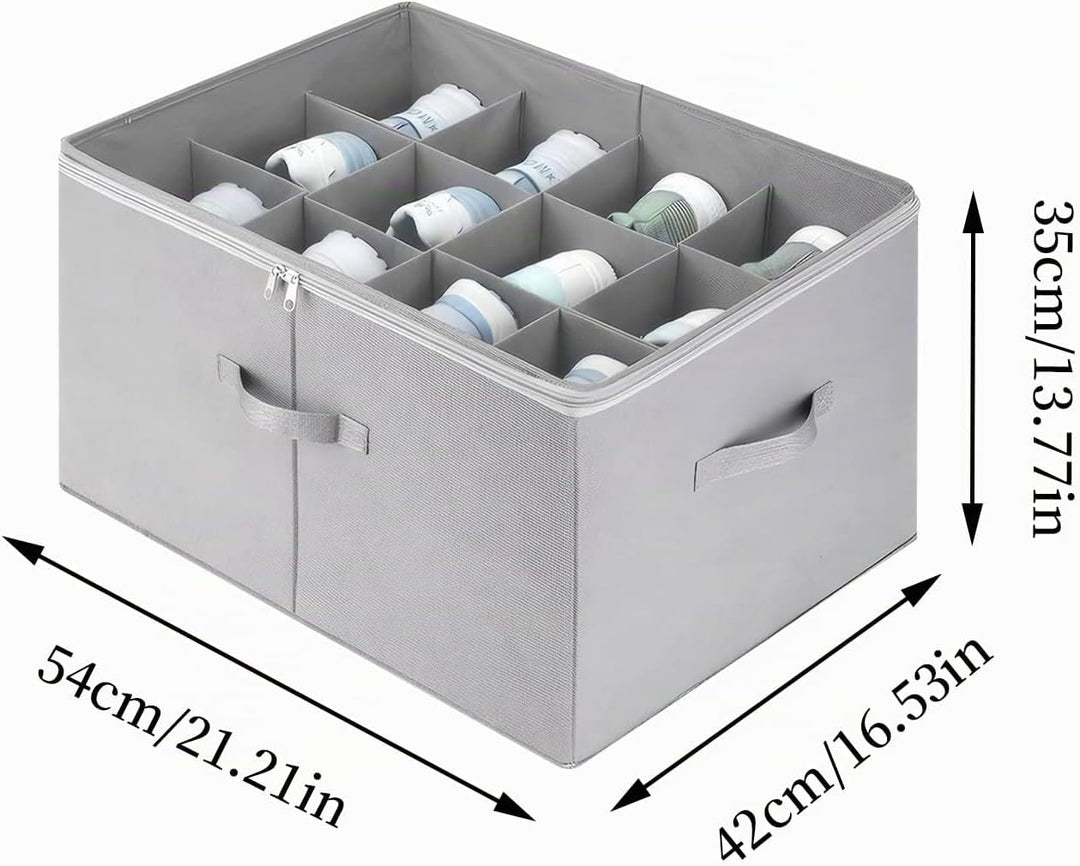 Aufbewahrungsbox für Schuhe, Schuh Aufbewahrungssysteme mit 12 Fächern, Schuhorganizer für Closet, m