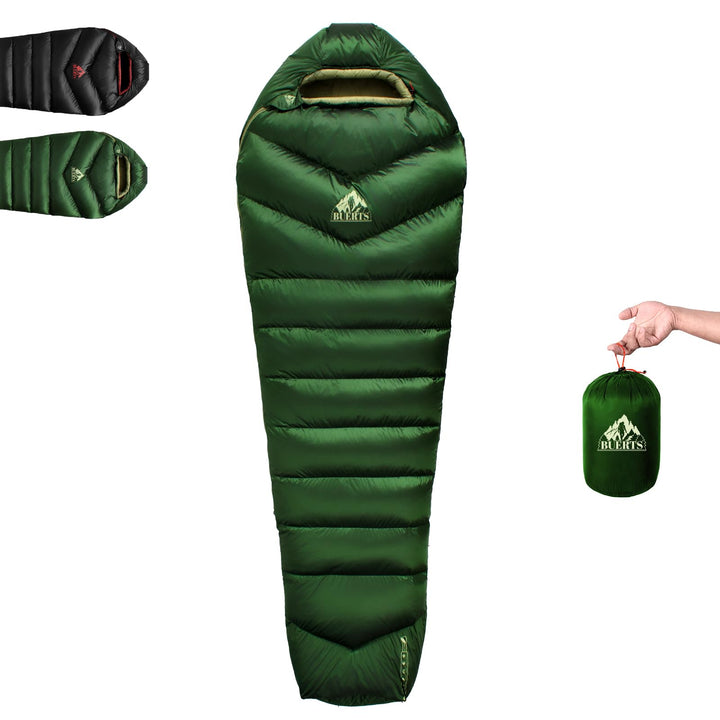 Daunenschlafsack Ultraleicht mit kleinem Packmass(620FP/RDS)-Sommerschlafsack für Camping,Trekking,B
