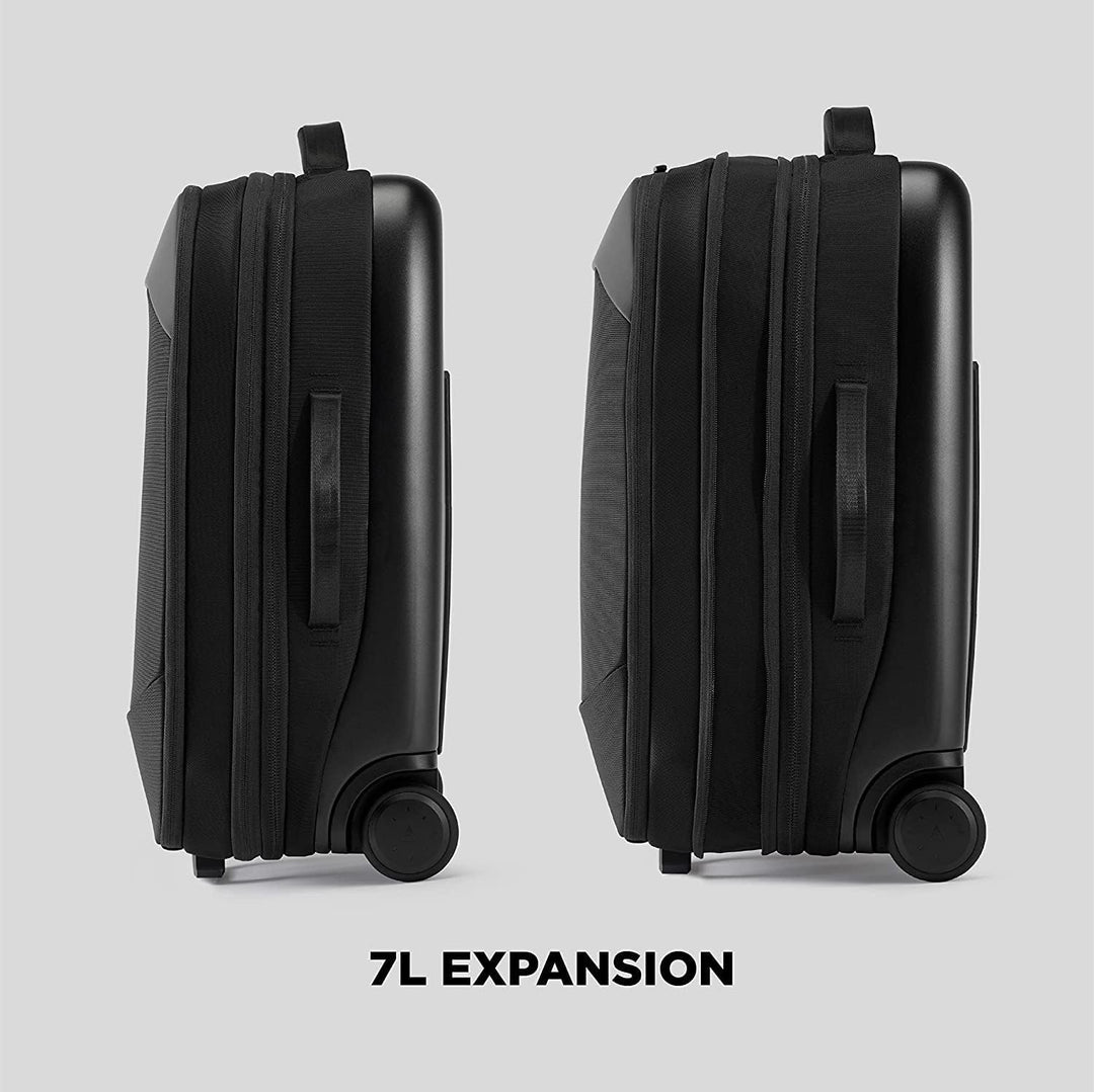 Gomatic Navigator Carry-On 37-44 L Black | Reise-Trolley | Rollkoffer mit Zwillingsrollen | Handgep?