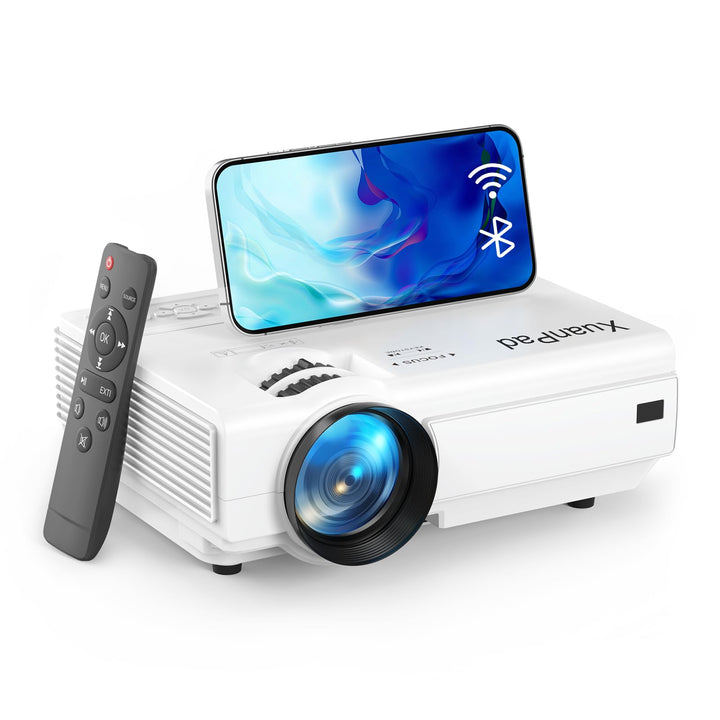 2026 XuanPad Verbessertes WiFi Bluetooth Mini Beamer, 20000L Mini Projektor HD 1080P Unterstützt, He