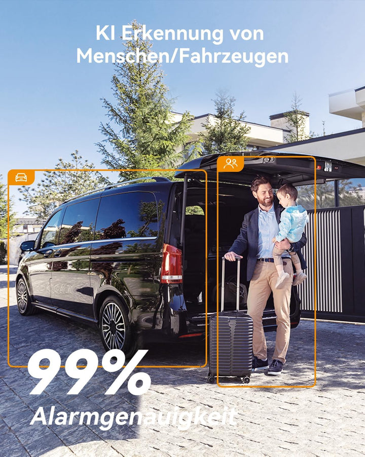 Imou 2K Solar Überwachungskamera Aussen Akku mit AI Personen-/Fahrzeugerkennung, 360° PTZ WLAN IP Ka