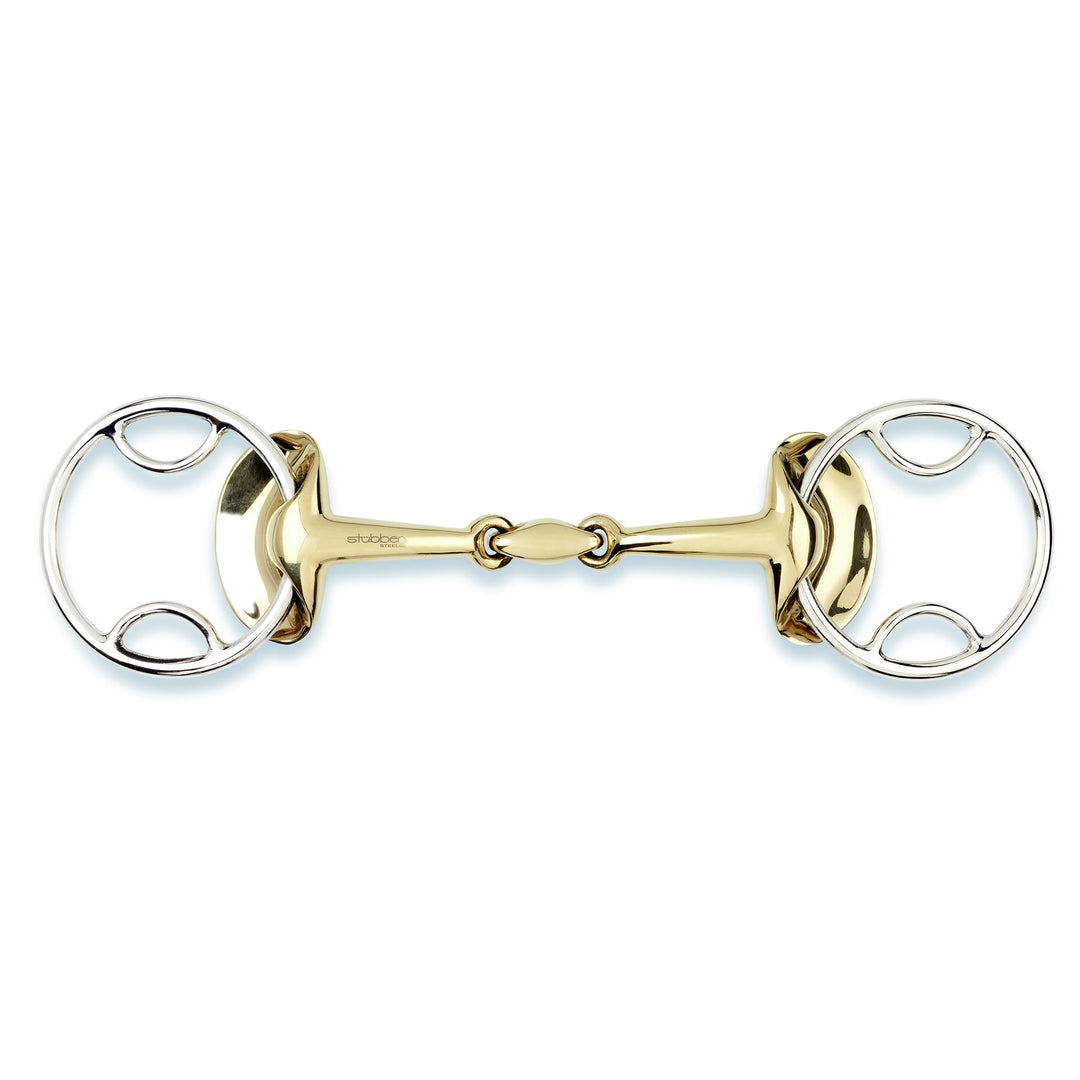 Stübben Gebiss 2260 Golden Wings Trense 4 in 1 doppelt gebrochen 14,5 cm - 14 mm - Sweet Copper, 14,