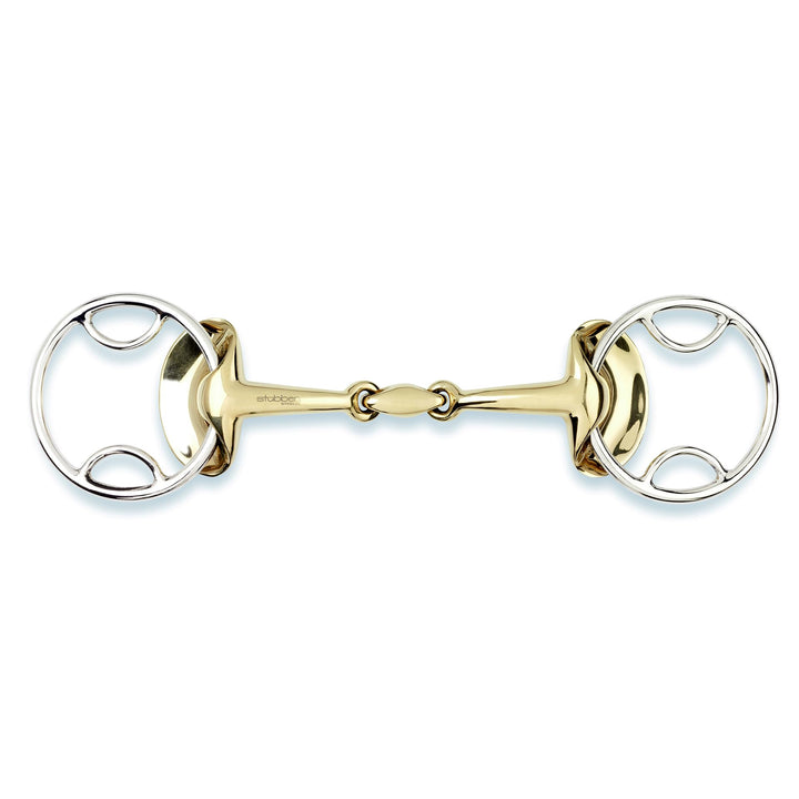 Stübben Gebiss 2260 Golden Wings Trense 4 in 1 doppelt gebrochen 14,5 cm - 14 mm - Sweet Copper, 14,