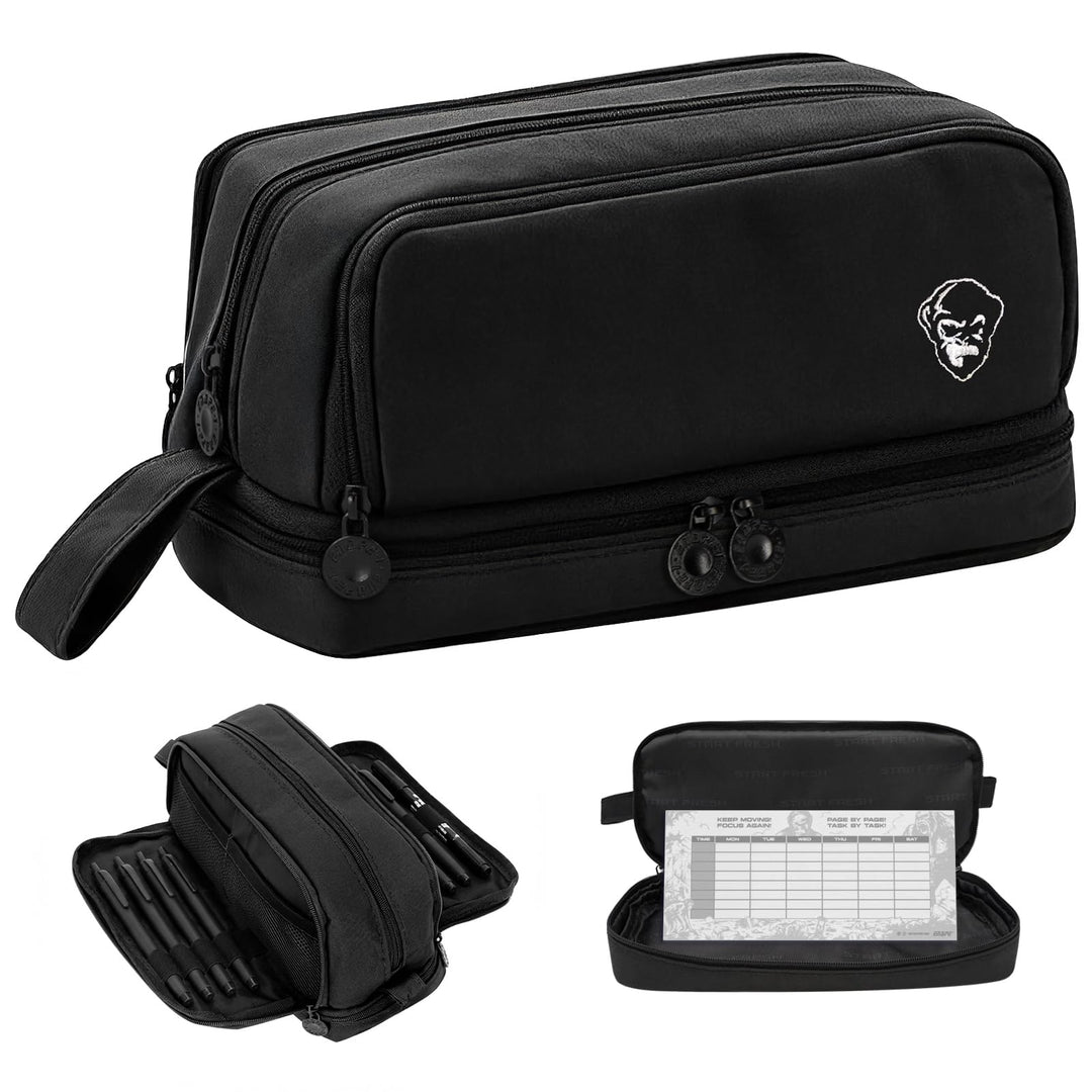 Multipocket XL Federmäppchen mit Fächern – Grosses Stifteetui für Schule, Uni & Büro – Robustes Schl