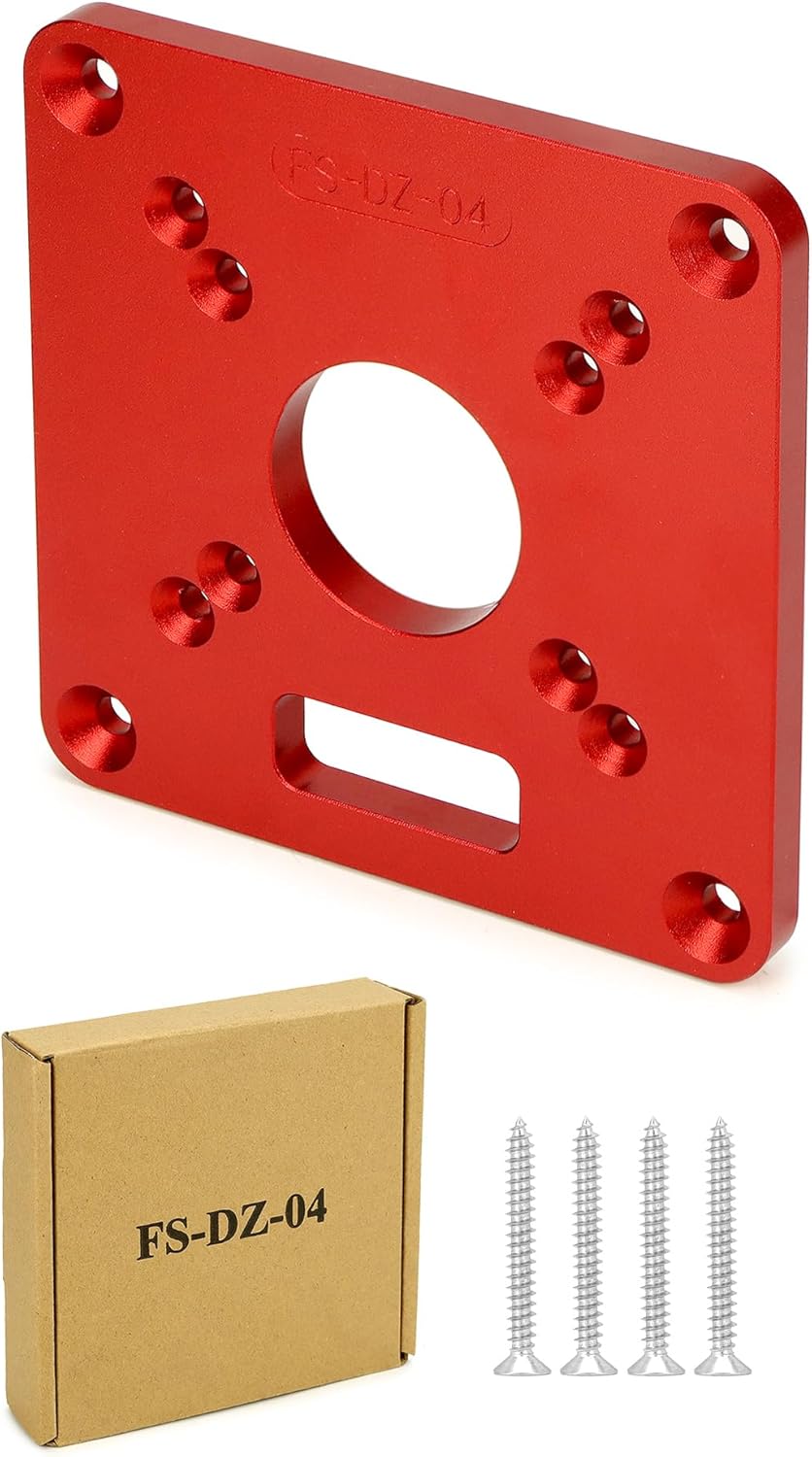 QWORK® Universal Router Tisch Einlegeplatte aus Aluminiumlegierung für Holzbearbeitung,Fräsplatte mi
