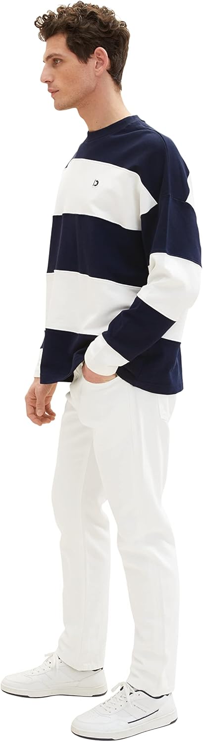 TOM TAILOR Herren Marvin Straight Jeans 34W / 32L 10101 - White Denim, 34W / 32L 10101 - White Denim