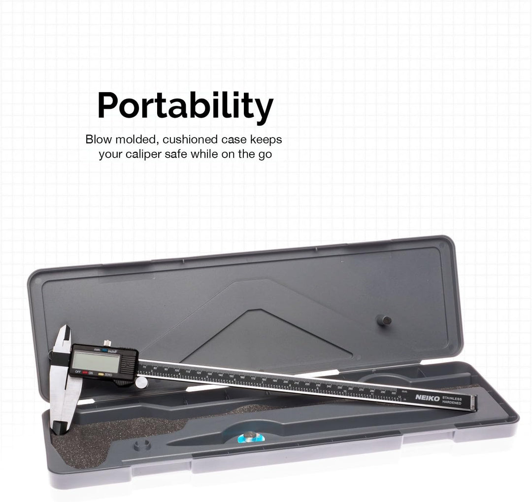 Neiko® 01407 A ELECTRONIC DIGITAL Messschieber mit extra grossen LCD-Bildschirm | 0–15,2 cm | Zoll/B