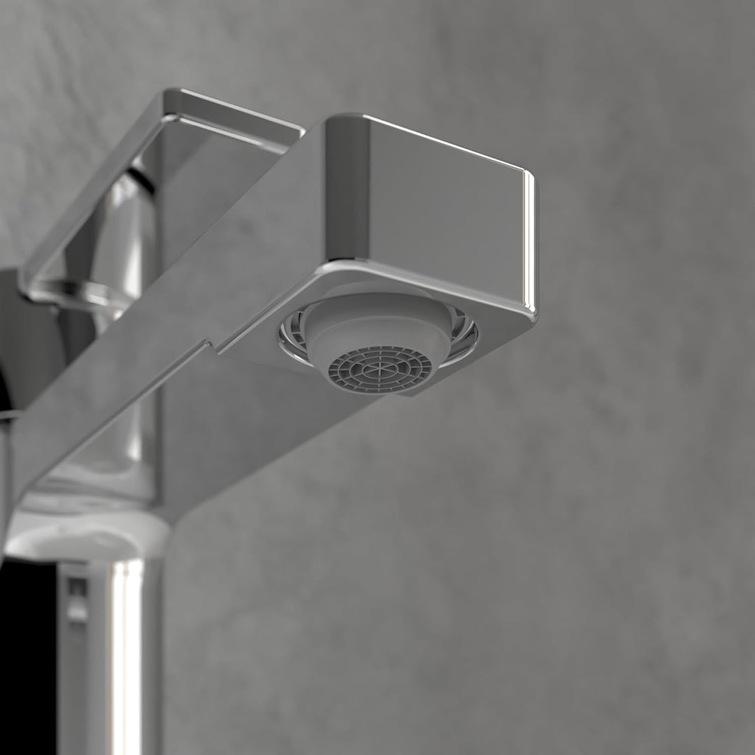 Villeroy & Boch Architectura Waschtischarmatur, Wasserhahn Bad mit Zugstange und Keramikkartusche, W