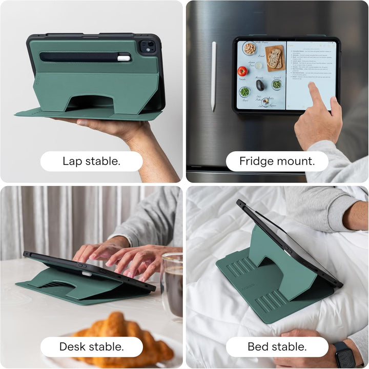 Zugu iPad Air Hülle 13 Zoll M2 2024 / iPad Pro 12.9 (3rd/4th Gen), schlanke Schutzhülle 10 Winkel-St