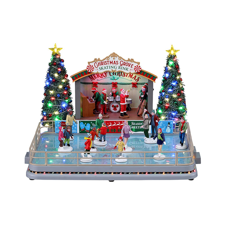 Lemax 14870-UK Caddington Village Sights &amp; Sounds: Christmas Grove Skating Rink