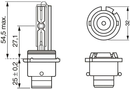 Bosch D2S Xenon HID Lampe - 35 W P32d-2 - 1 Stück, D2S Xenon HID
