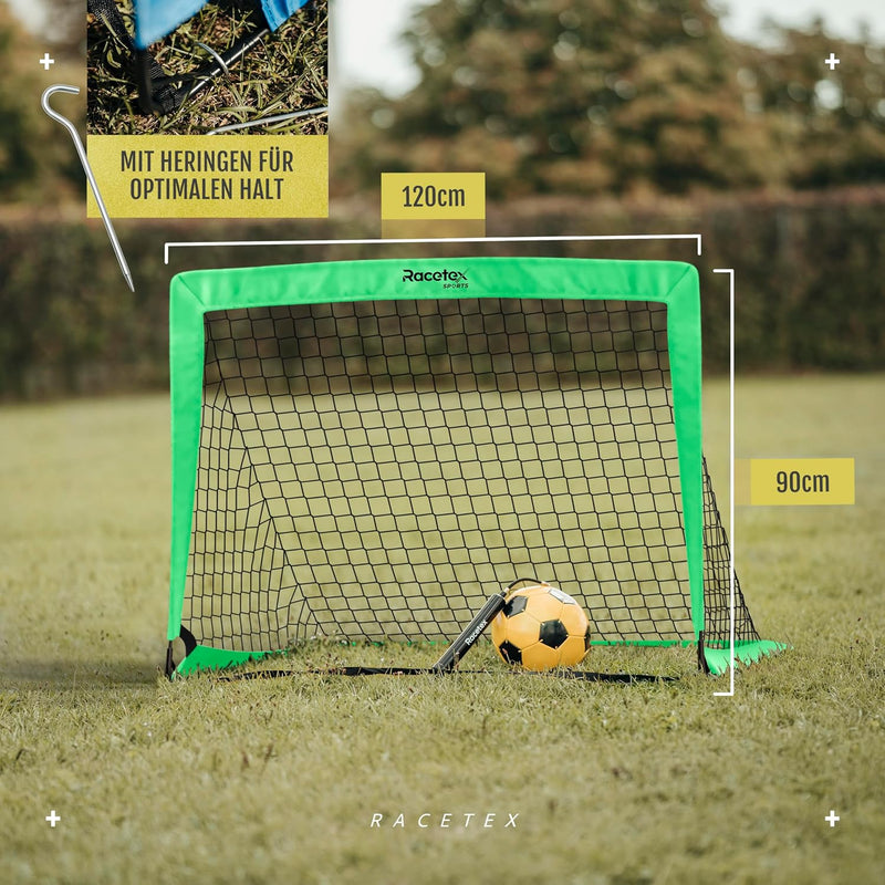 Racetex 2er Fussballtor Kinder Set - Fussball Tore inkl. nützlicher Tasche zum Transportieren - Vers
