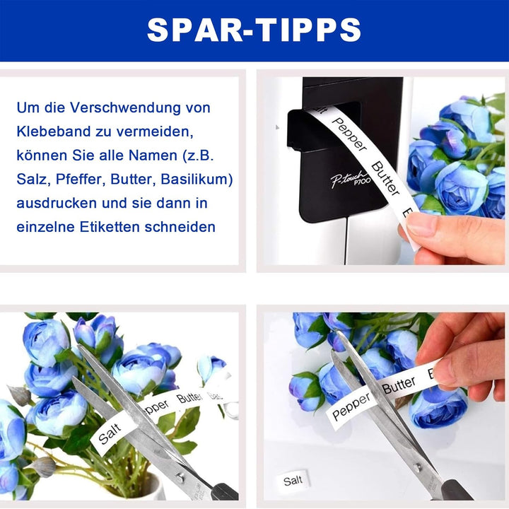 10er-Pack TZe231 Ersatz-Beschriftungsband für Brother P-Touch Beschriftungsgerät, 12mm (0,47 Zoll) l