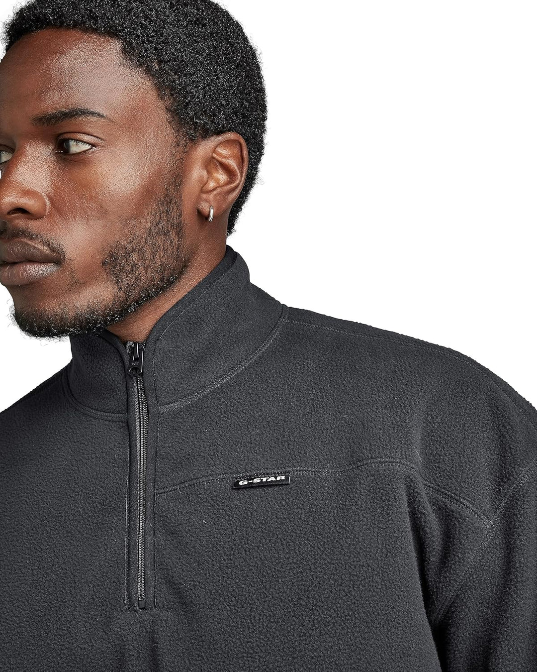 G-STAR RAW Herren Fleece Half Zip Loose Sw Sweats XXL Grau (Shadow D23491-d430-992), XXL Grau (Shado