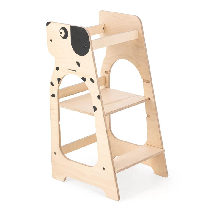 Mamatoyz 07KDOG Kule Cane Mehrzweck-Montessori-Lernturm - Lernturm aus natürlichem Birkensperrholz m