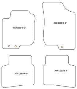 MDM fussmatten für Kia Ceed SW ab 2007-04.2012 Passform wie Original aus Velours, Automatten mit Abs