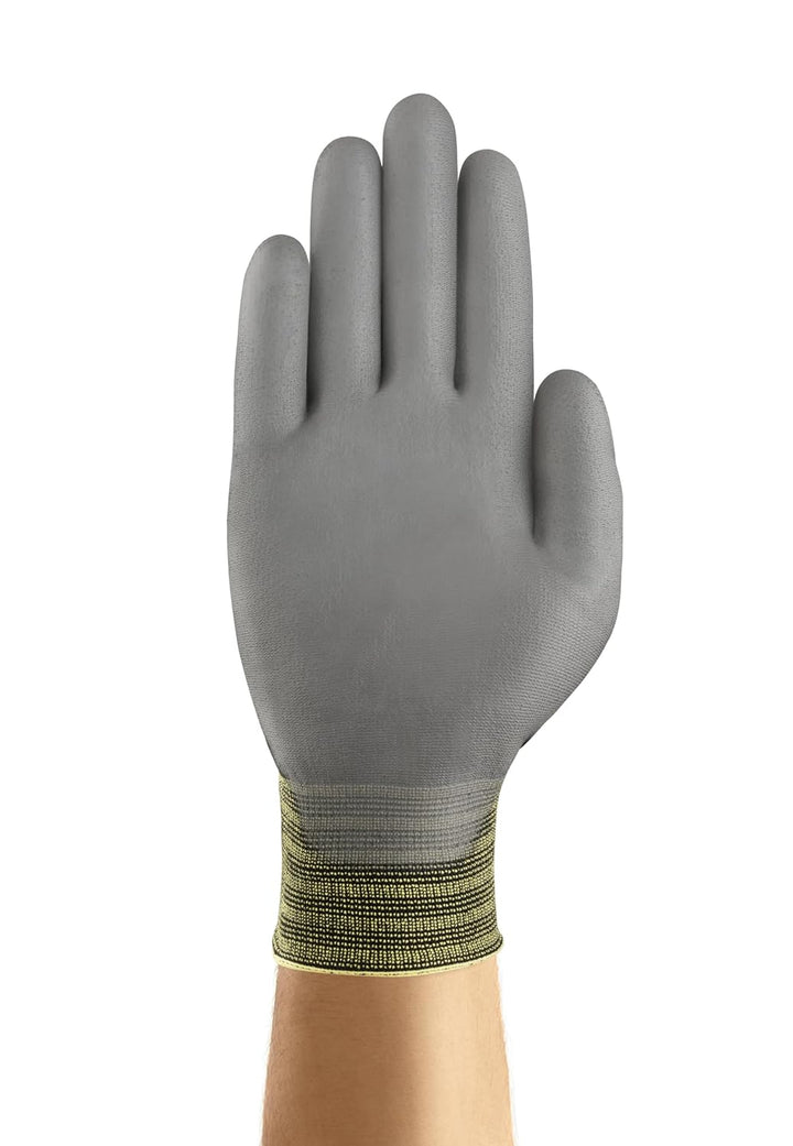 Ansell HyFlex 11-601 Dünne Arbeitshandschuhe, Nylon-Strickhandschuhe mit PU Beschichtung, Leichte Sc