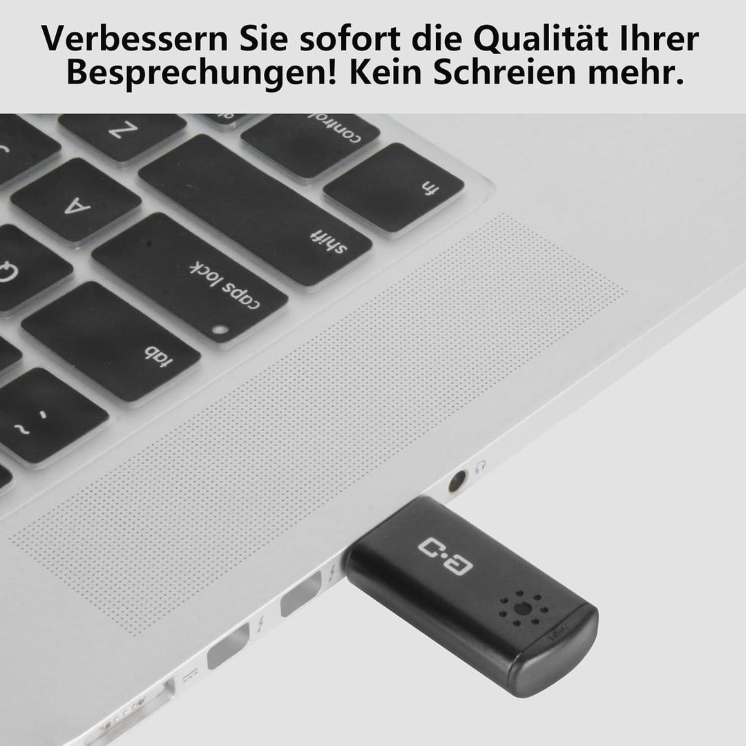 USB-Mikrofon für Laptop und Desktop-Computer, hohe Empfindlichkeit für klare Anrufe, Plug-and-Play,