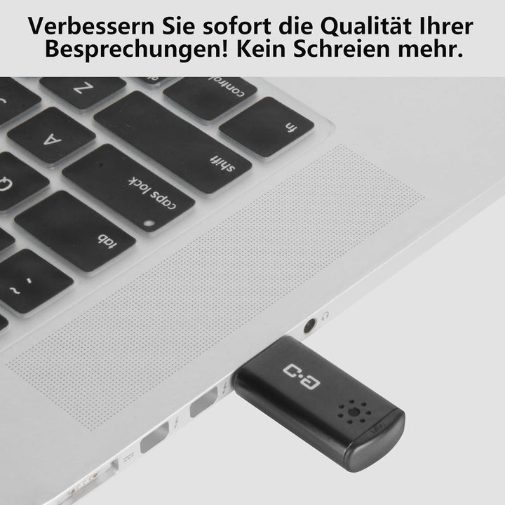 USB-Mikrofon für Laptop und Desktop-Computer, hohe Empfindlichkeit für klare Anrufe, Plug-and-Play,