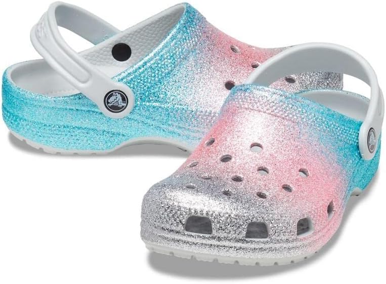 Crocs Unisex Kinder Classic Glitter Clog T Holzschuh 19/20 EU Shimmer Multi, 19/20 EU Shimmer Multi