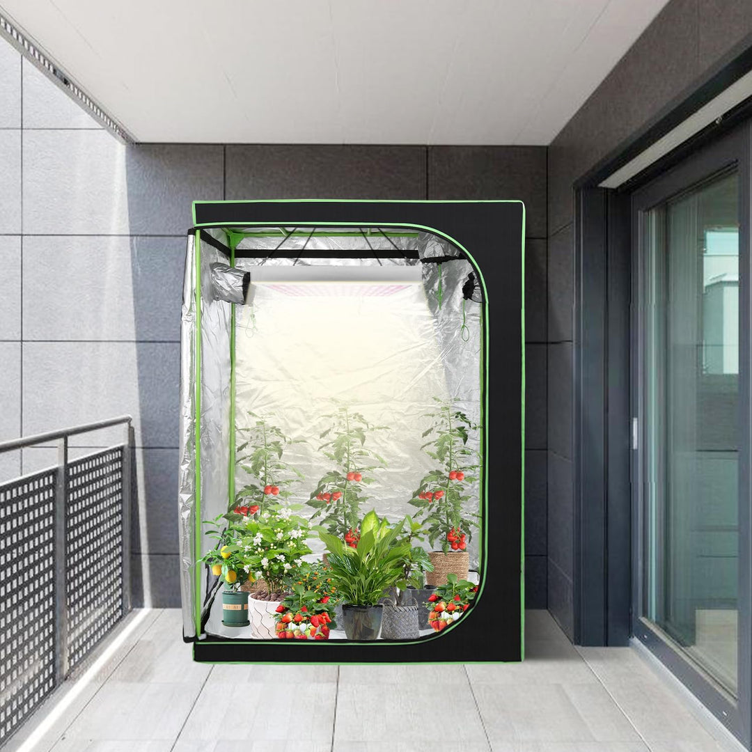Growzelt 80x80x180 cm Grow Tent 600D Oxford Grow Box Lichtdicht und Wasserdicht Pflanzenzelt Growsch