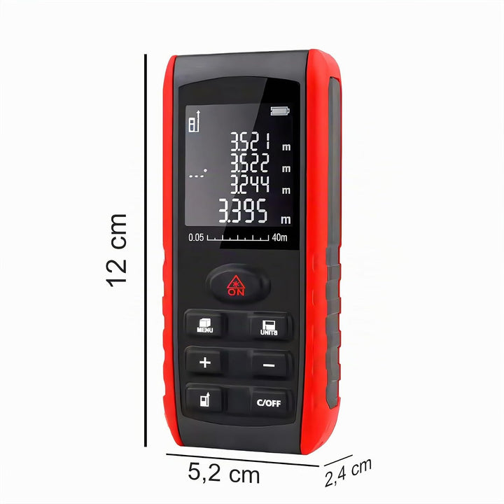 Retoo Laser Entfernungsmesser 50 m – Digitales Messgerät mit Wasserwaage &amp; Winkelmesser, ±1,5 mm Gen