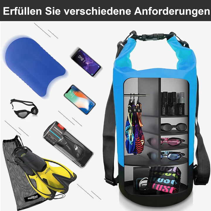 Dry Bag - 5L 10L 20L 30L Waterproof trockener Beutel/Sack wasserdichte Tasche mit Langem justierbare