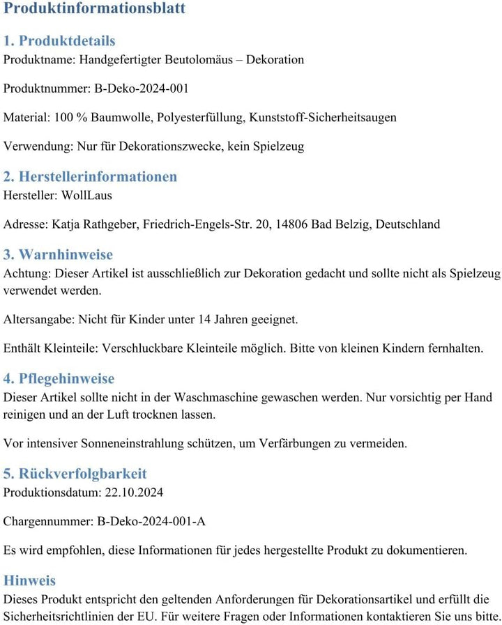 frecher Beutolomäus Deko Figur Weihnachten NEU