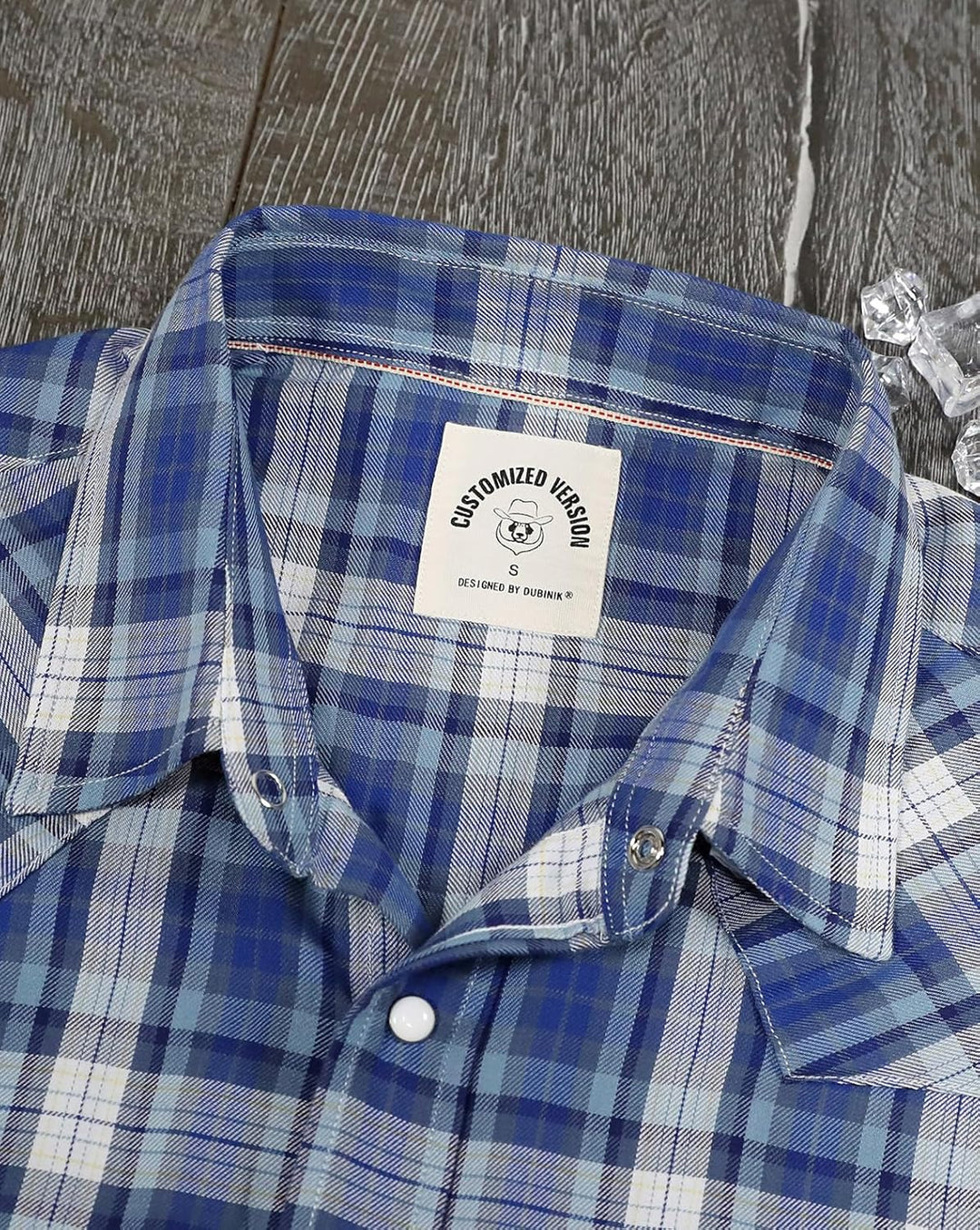 Dubinik® Bambusfaser Kurzarmhemd Herren Freizeithemden Für Herren Druckknöpfe Cowboy Vintage Western