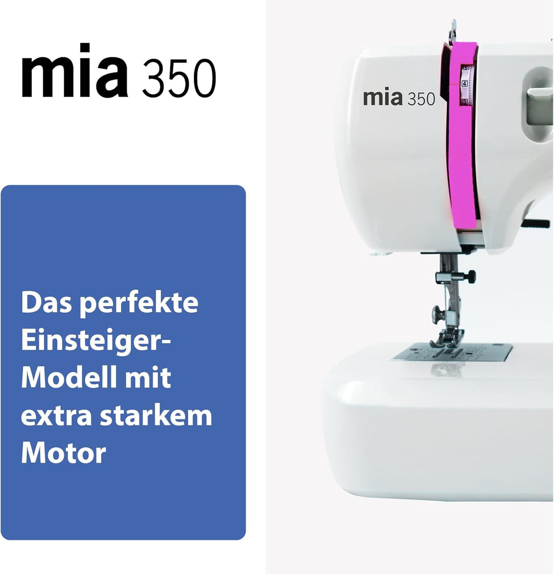GLAESERhome Nähmaschine mia350 | Anfänger Nähmaschine | Einfache Handhabung & Stichauswahl | (Nähmas