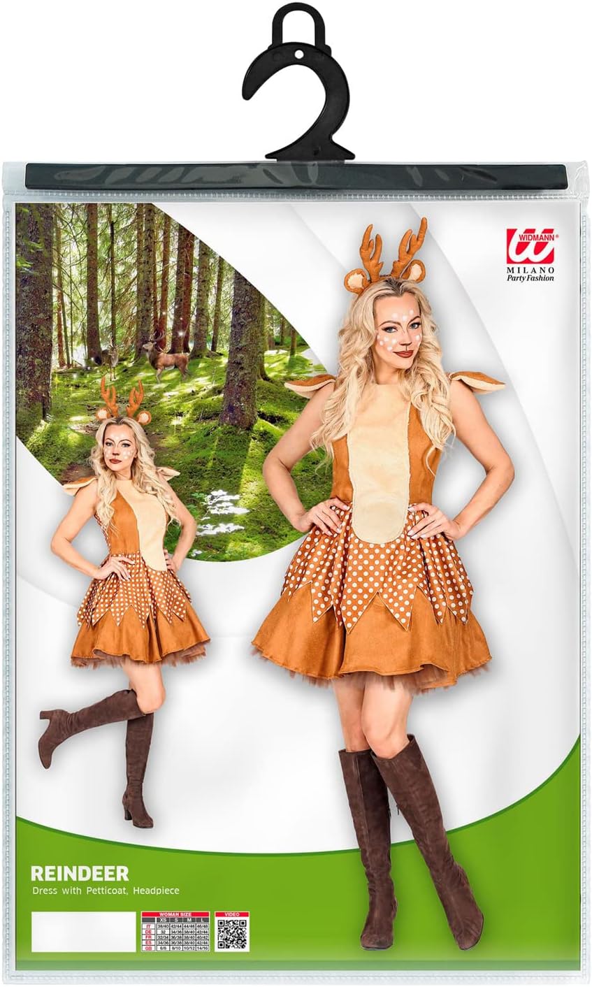 WIDMANN 04933 COSTUME DONNA RENNA L VESTITO CORTO #0493, L
