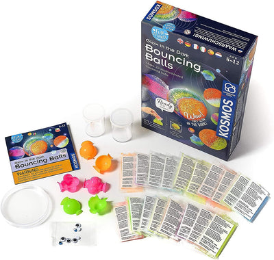 KOSMOS 616656 Fun Science - Bouncing Balls Nachtleuchtende Flummi Power Experimentierset, Stelle 20