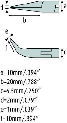 Spitzzange 130mm - schmitz 4214HS22 - kurze, gebogene Greif-Backen mit Verzahnung - ESD/EGB sicher D