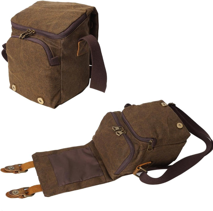 Neuleben Wasserdicht Klein Kameratasche SLR-Tasche Vintage Fototasche aus Canvas Unisex für Spiegelr