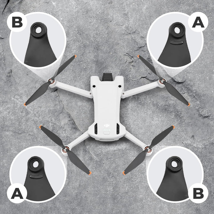 DERAY | Propeller für DJI Mini 3 Pro Drohne, TPU Gummi Spitze, Fly More Combo, leise ersatzpropeller
