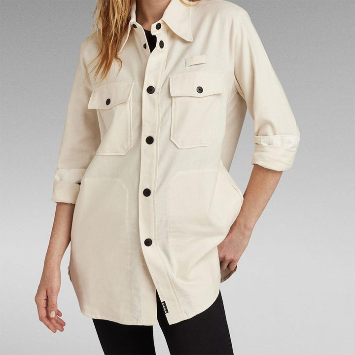 G-STAR Damen Boyfriend Overshirts XS Beige (Ecru D22178-d299-159), XS Beige (Ecru D22178-d299-159)