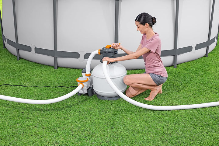 Bestway Water_Pump Flowclear Sandfilterpumpe für oberirdische Pools, Durchflussmenge 8327 l/h 8 327