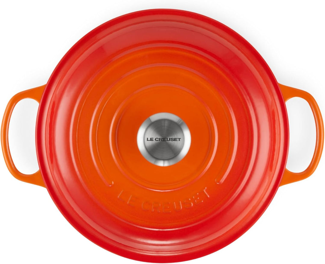 Le Creuset Signature Gusseisen Gourmet-Profitopf, Rund, Ø 26 cm, 2,2 l, Für alle Herdarten inkl. Ind