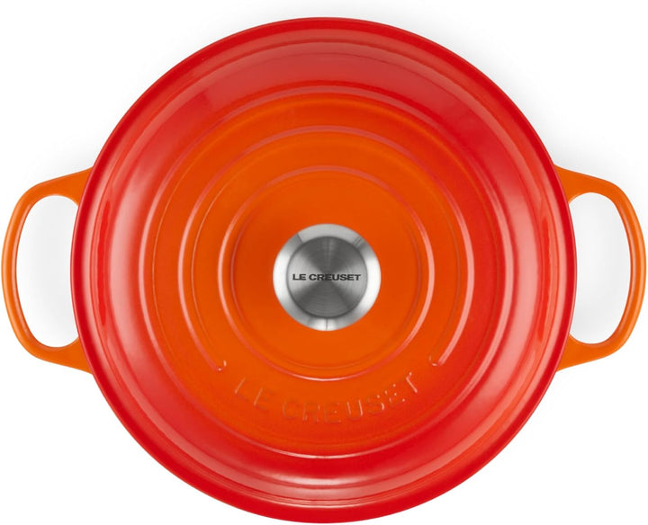 Le Creuset Signature Gusseisen Gourmet-Profitopf, Rund, Ø 26 cm, 2,2 l, Für alle Herdarten inkl. Ind