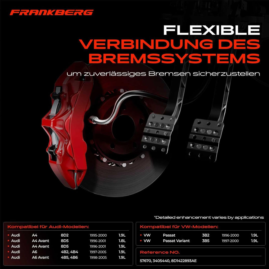 Frankberg Servolenkung Schlauch Diesel Benzin Kompatibel mit A4 8D2 8D5 1.8L 1.9L 1995-2001 A6 4B2 4
