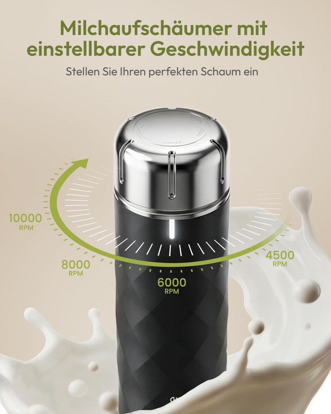 Maestri House Milchaufschäumer, Elektrischer Schneebesen Mit Stufenloser Geschwindigkeitsregelung, W