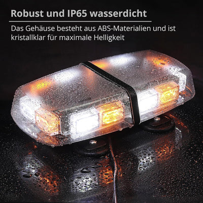 PROZOR 36LEDs 12V/24V Notfall Warnblitzlicht 3-Farb Lichtmodus 36W Warnleuchte mit 4 Starker Magnet